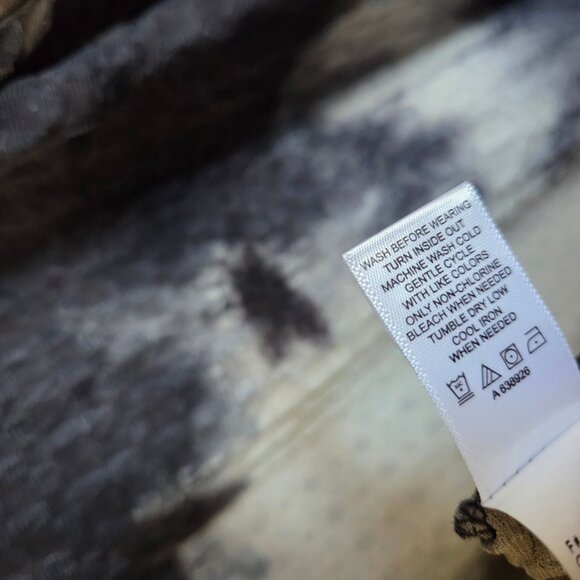 LOGO by Lori Goldstein Textured Tie Dye Tunic Top Black/Multi 3/4 Sleeve 2X NWOT - Picture 10 of 10